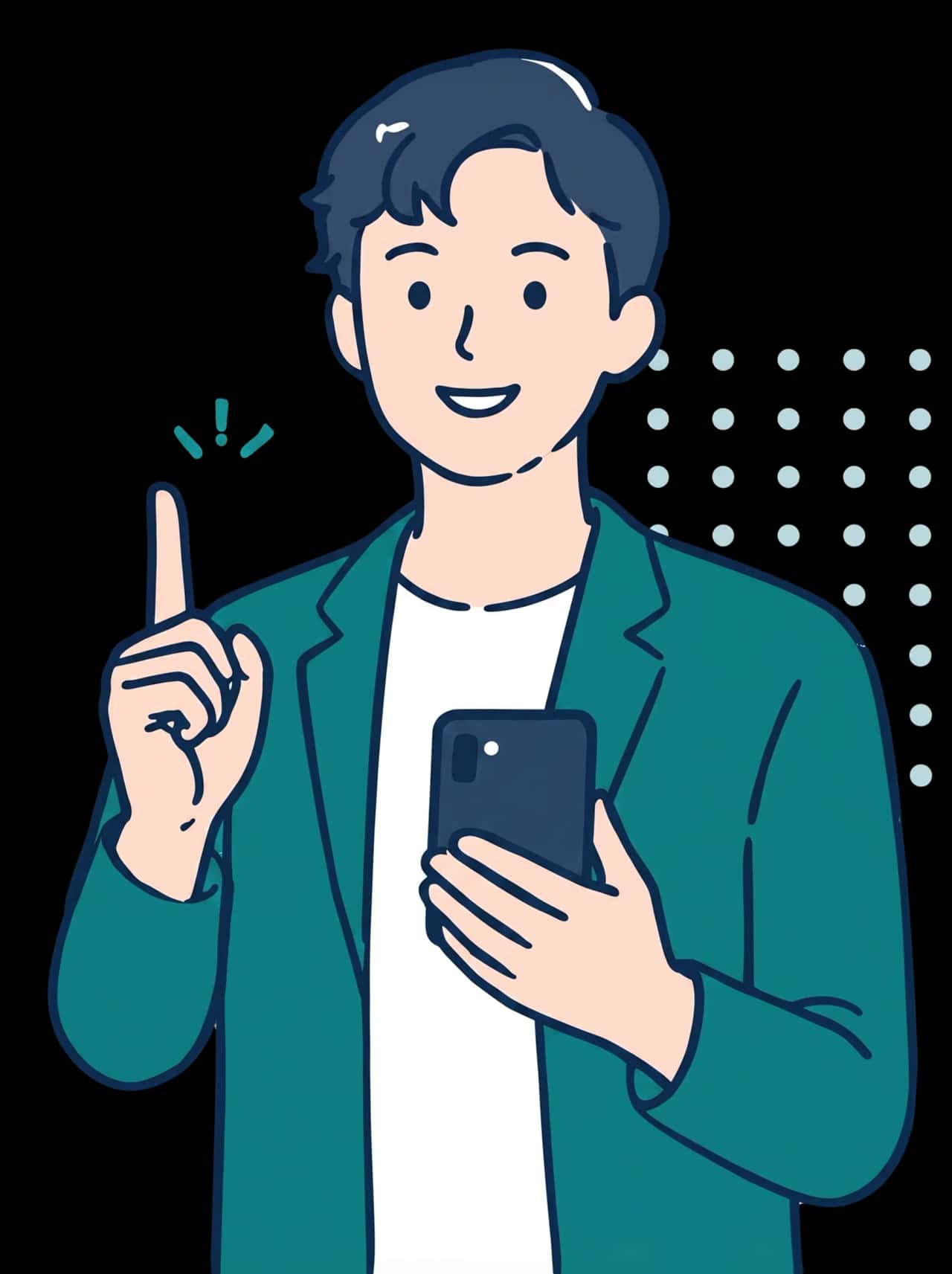 退職給付金をチェックする男性